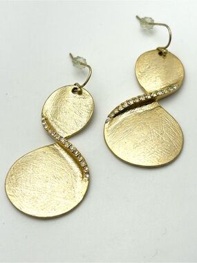 Lia Sophia Kiam Family Gold Jeweled Drop Earrings